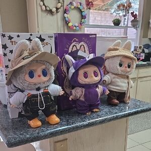 LABUBU Style Plush Kids Toy in Purple Costume - Collectible Plush Doll,brand New